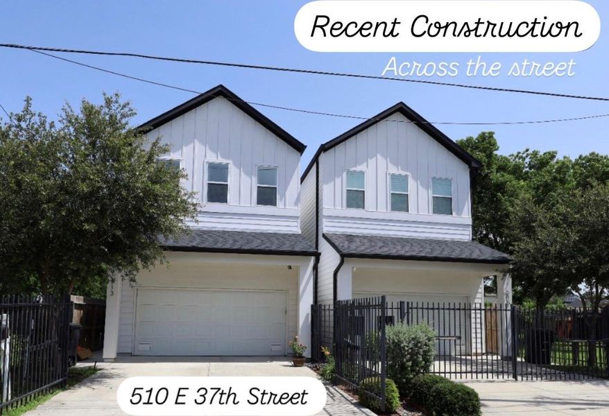 Construction directly across from the home. Construction directly across from the home.