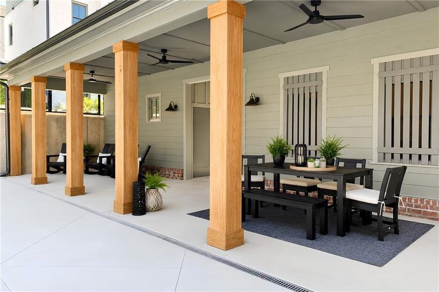 Exterior details and patio area of a home in Stillwood, Hapeville (Image 3).
