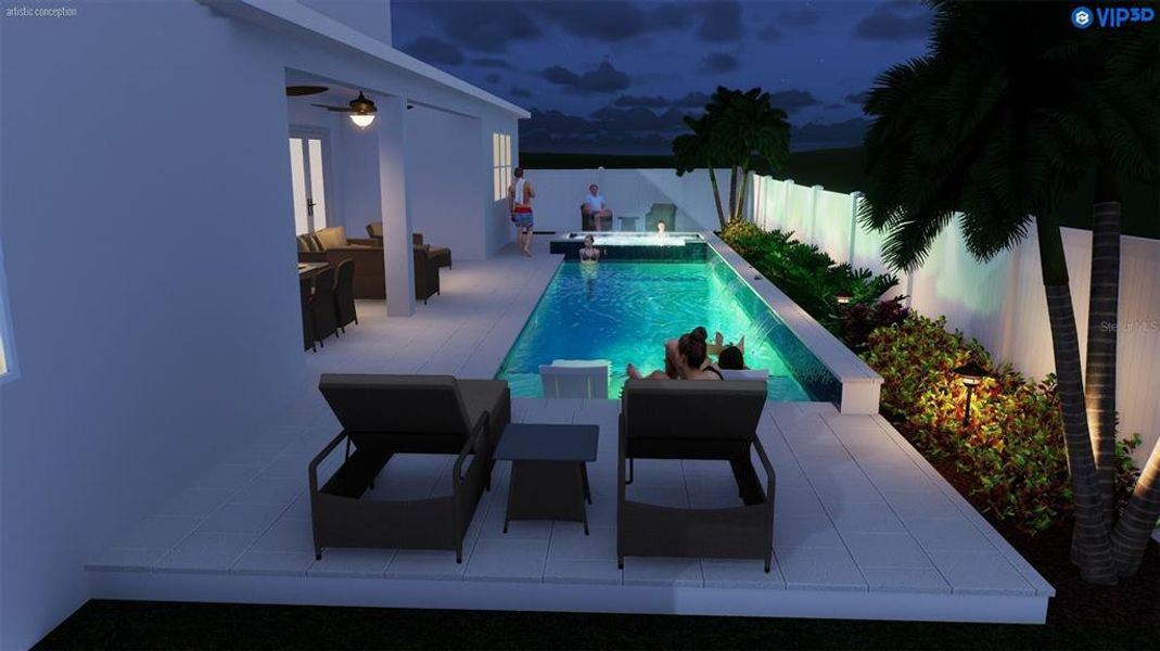 Furnished interior view inside a new home in City of Tampa, Tampa (Image 8).