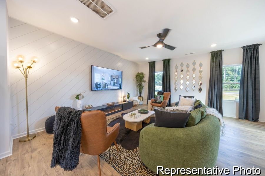 Furnished interior view inside a new home in Village at Reedy Creek Townhomes, Charlotte (Image 7).