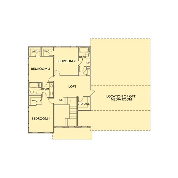2D floor plan layout for the Abraham by Kerley Family Homes in Walters Creek, Douglasville, GA (Image 4). 2D floor plan layout for the Abraham by Kerley Family Homes in Walters Creek, Douglasville, GA (Image 4).