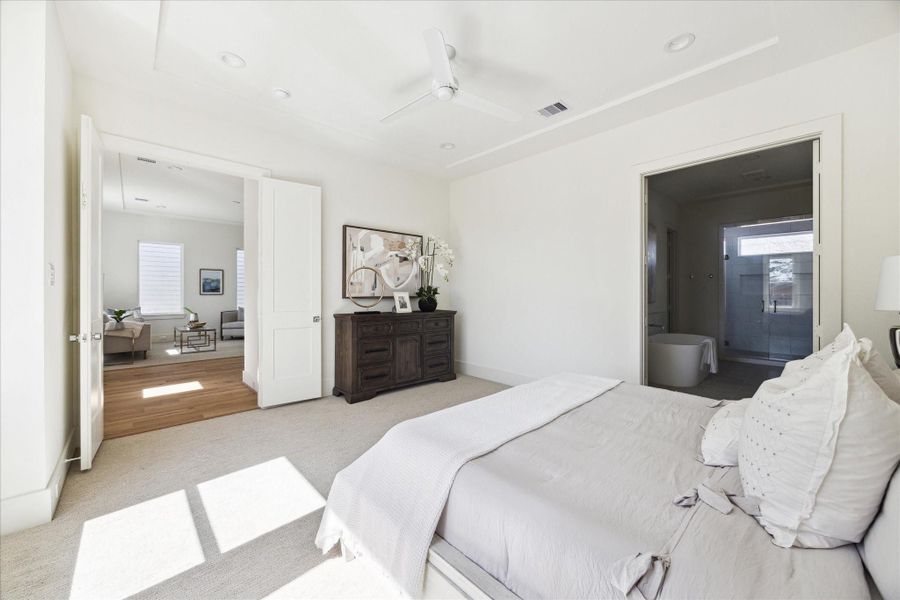 Furnished interior view inside a new home in , Houston (Image 9).