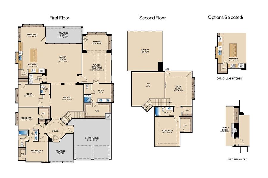 2D floor plan layout of this home in Timberbrook, Justin, TX (Image 5). 2D floor plan layout of this home in Timberbrook, Justin, TX (Image 5).