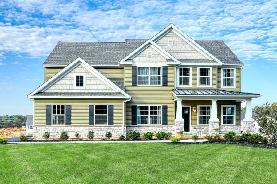Representative exterior photo of a completed home built from the Parker by Keystone Custom Homes in Windermere Farms, Waxhaw, NC (Image 15).