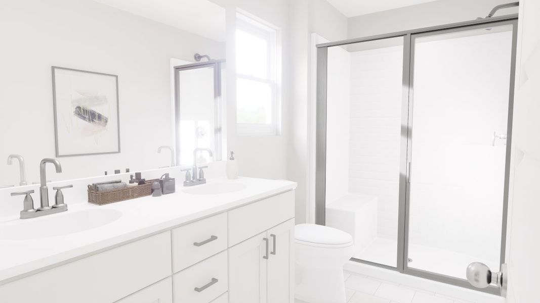 Representative furnished interior of a home built from the Fontaine Townhome by Parkside Builders in The Parks of Mill Town, Chattanooga (Image 14).