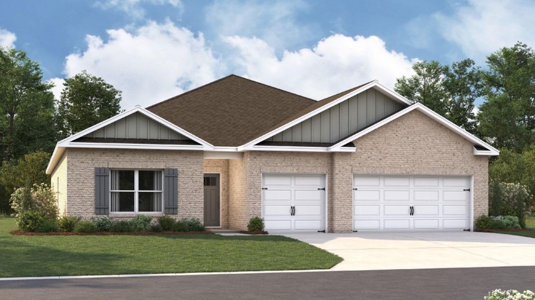 Representative exterior photo of a completed home built from the Fraser by D.R. Horton in Hedge Rose, Somerville, TN (Image 2).