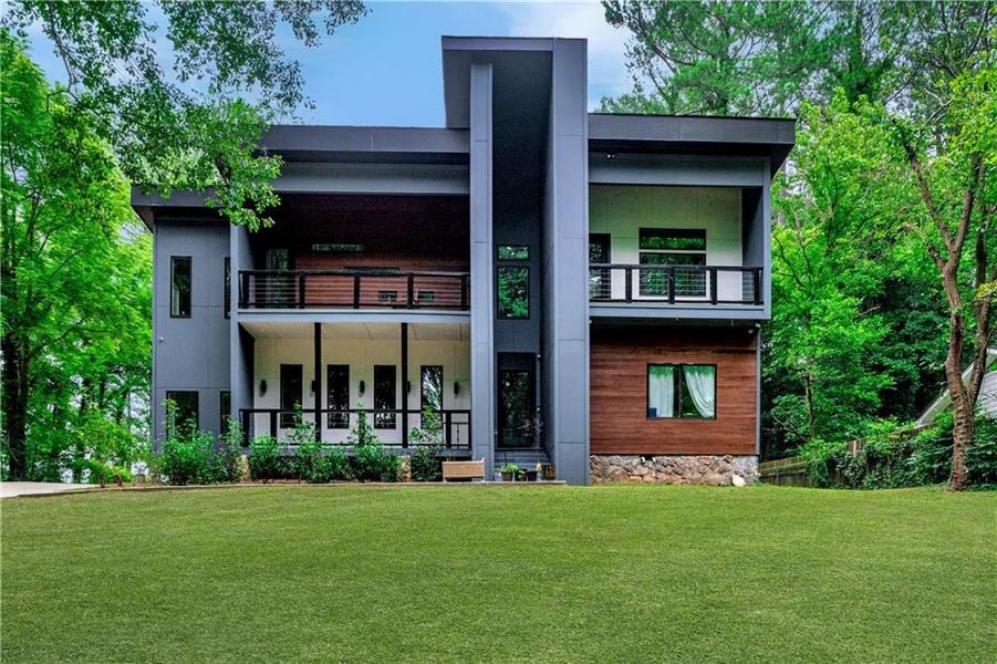 Front exterior of a new home in , Decatur, GA, highlighting curb appeal (Image 24).