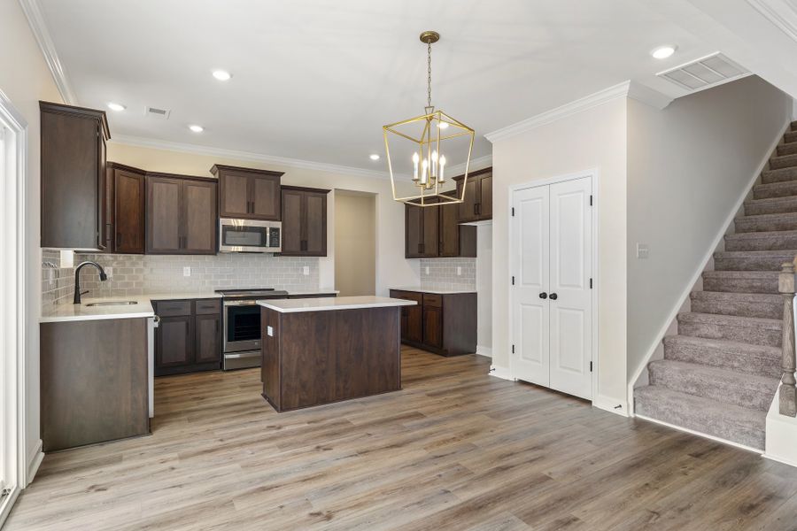 Furnished interior view inside a new home in Cottages at Lake Emory, Inman (Image 5). Furnished interior view inside a new home in Cottages at Lake Emory, Inman (Image 5).