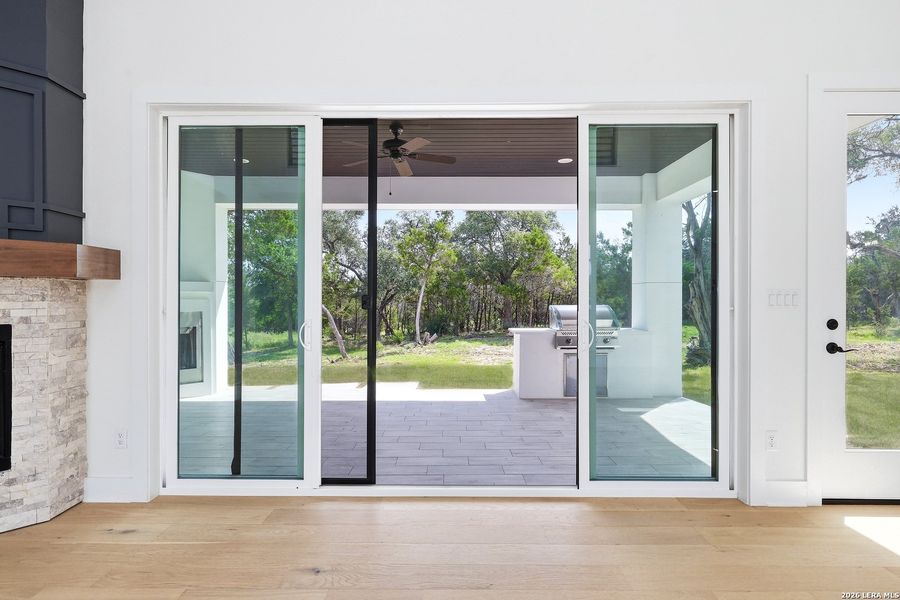 Exterior details and patio area of a home in , New Braunfels (Image 53).