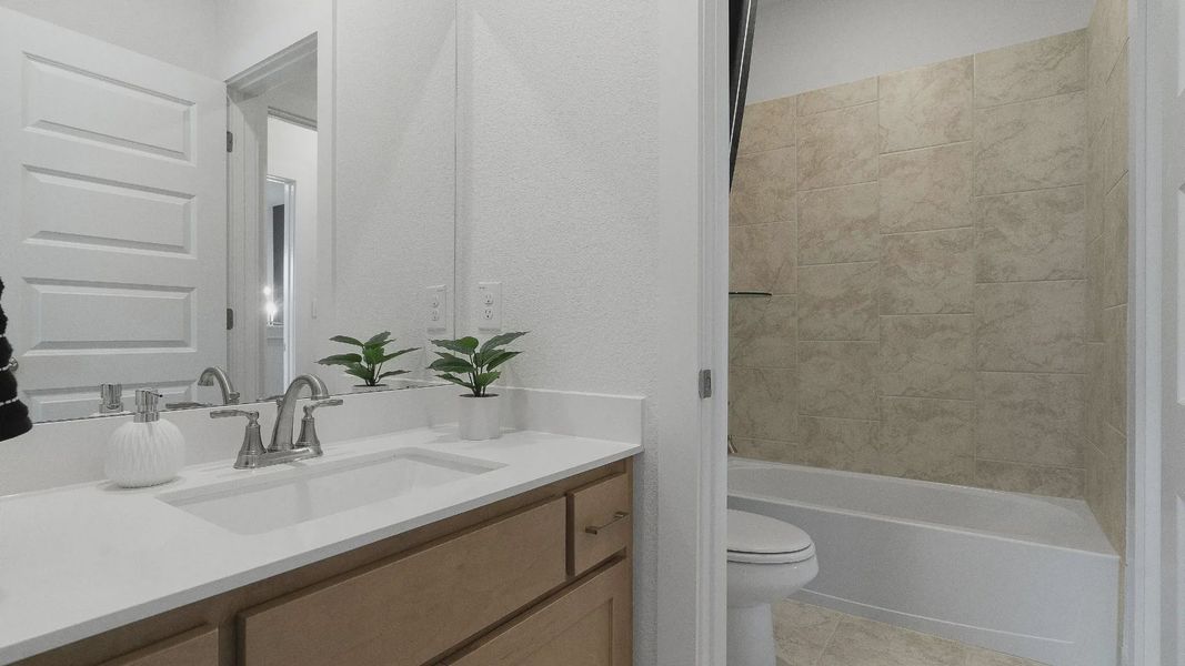 Representative furnished interior of a home built from the Maddy by Chesmar Homes in Santa Rita Ranch, Liberty Hill (Image 16).