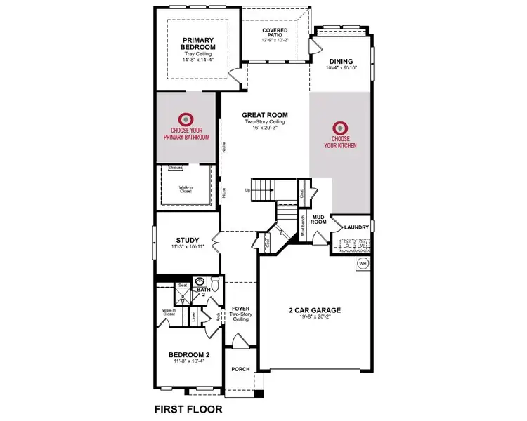 2D floor plan layout of this home in Enclave at Legacy Hills, Celina, TX (Image 3).