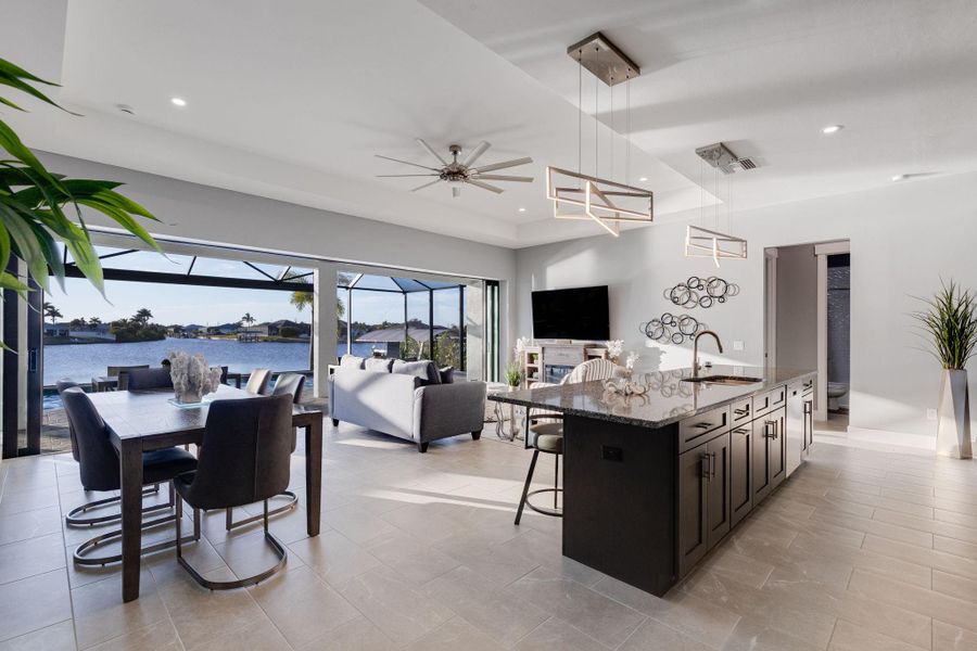 Furnished interior view inside a new home in , Cape Coral (Image 11). Furnished interior view inside a new home in , Cape Coral (Image 11).