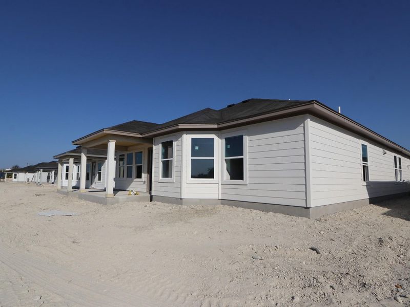 Exterior details and patio area of a home in Marble Creek Crossing, Austin (Image 1). Exterior details and patio area of a home in Marble Creek Crossing, Austin (Image 1).
