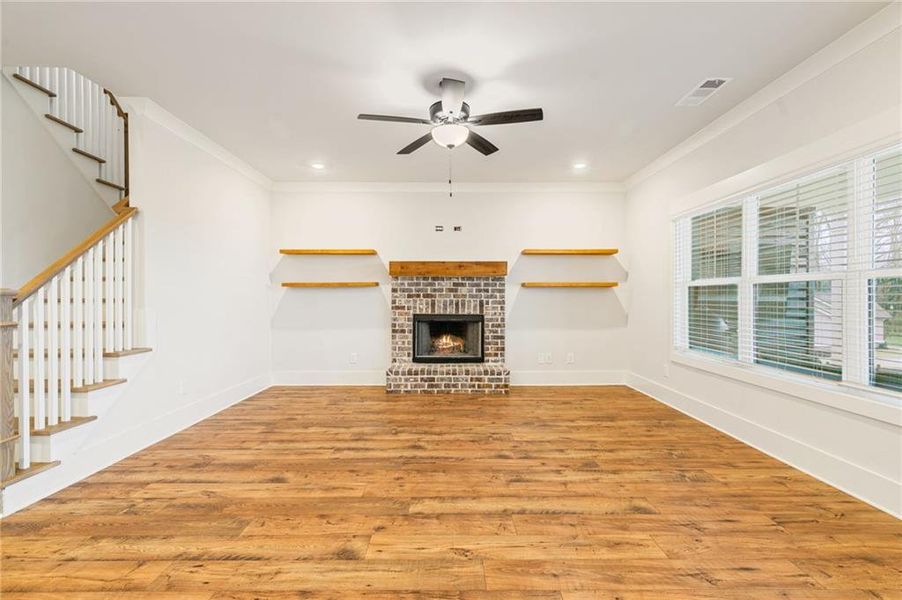 Spacious, unfurnished interior of a new home in Alcovy Station, Covington (Image 49).