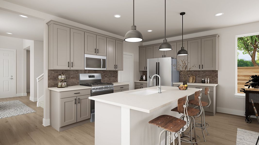 Furnished interior view inside a new home in Union Park, Little Elm (Image 7).