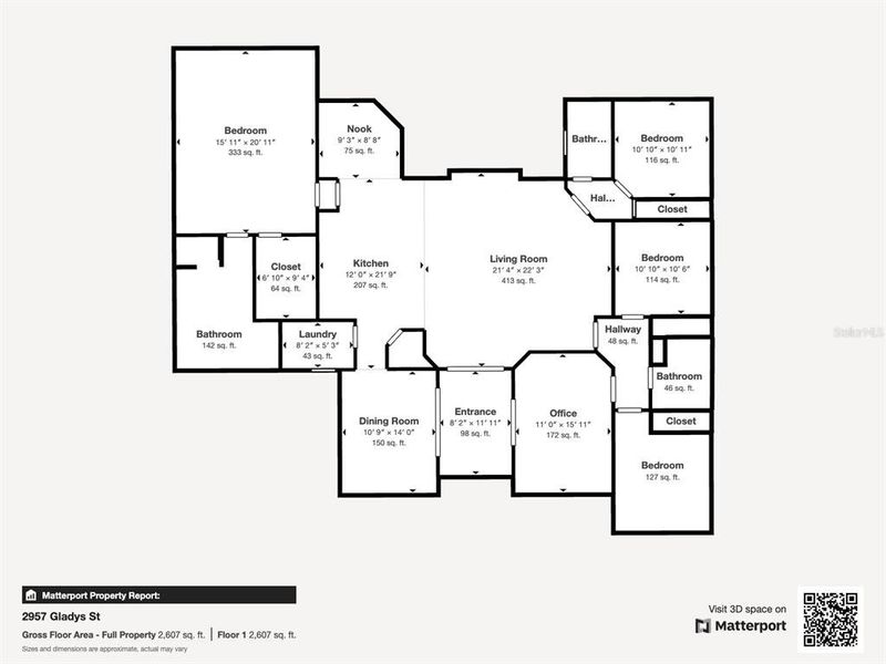 2D floor plan layout of this home in , Inverness, FL (Image 3).