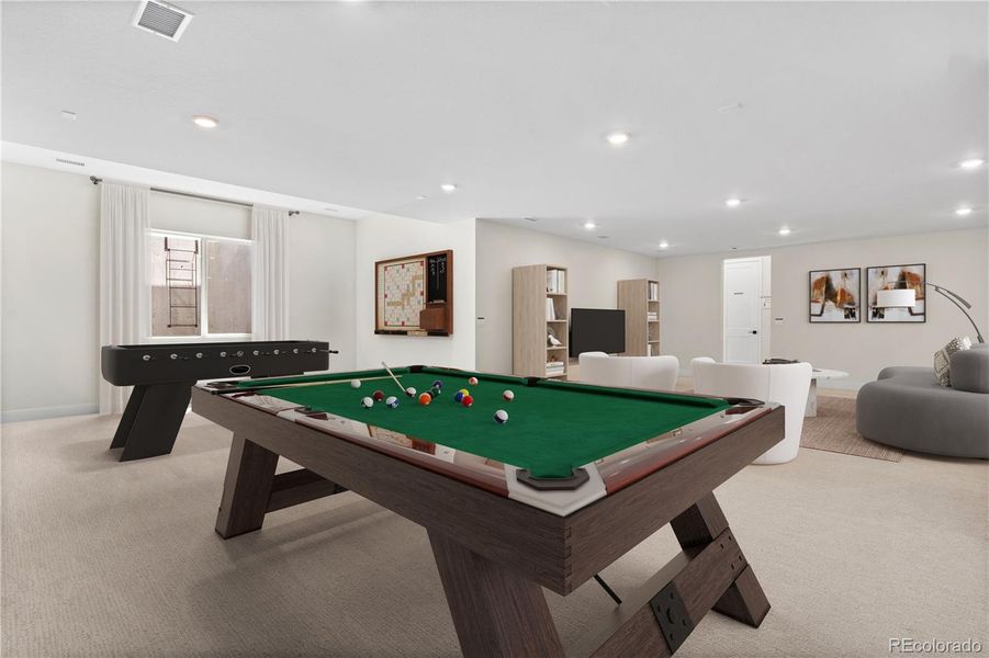 Furnished interior view inside a new home in Luxe at The Canyons, Castle Pines (Image 11).