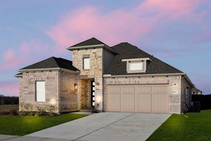 Front exterior of a new home in Edgewood Creek, Celina, TX, highlighting curb appeal (Image 1). Front exterior of a new home in Edgewood Creek, Celina, TX, highlighting curb appeal (Image 1).