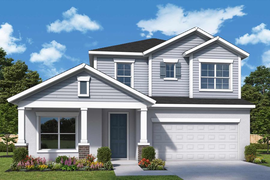 Representative exterior photo of a completed home built from the The Burgert by David Weekley Homes in Waterset Tradition Series, Apollo Beach, FL (Image 16).