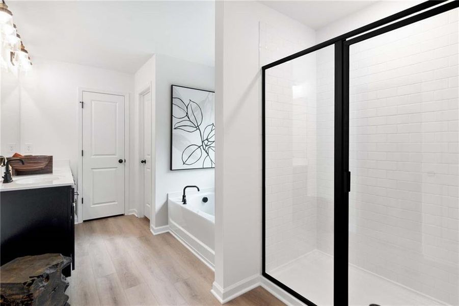 Furnished interior view inside a new home in Creekside, Dawsonville (Image 15). Furnished interior view inside a new home in Creekside, Dawsonville (Image 15).