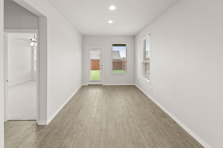 Representative exterior photo of a completed home built from the Hickory by Impression Homes in Northspur, Terrell, TX (Image 12). Representative exterior photo of a completed home built from the Hickory by Impression Homes in Northspur, Terrell, TX (Image 12).