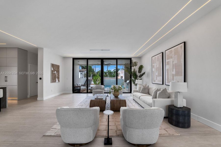 Furnished interior view inside a new home in , Hollywood (Image 10).