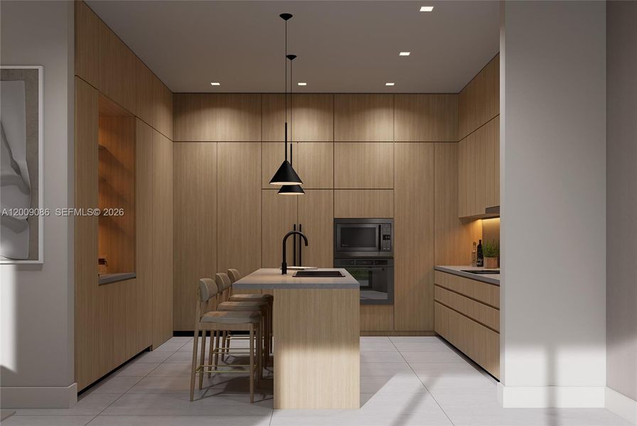 Furnished interior view inside a new home in , Miami (Image 7).