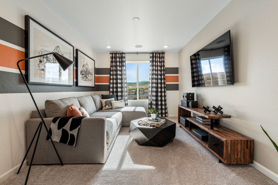 Furnished interior view inside a new home in Trailstone, Arvada (Image 16).