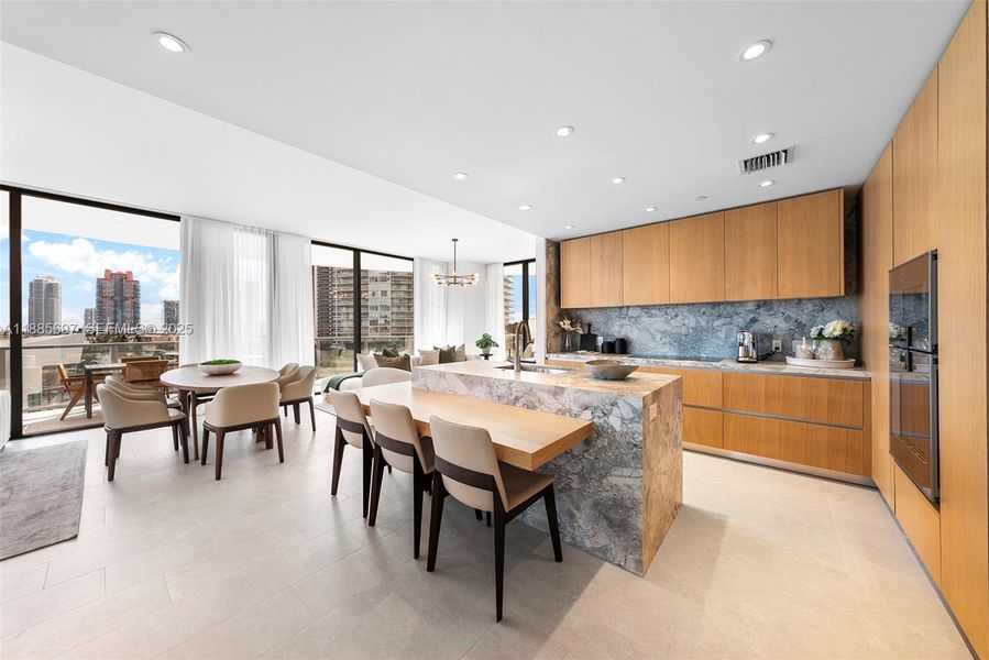 Furnished interior view inside a new home in Five Park, Miami Beach (Image 16).