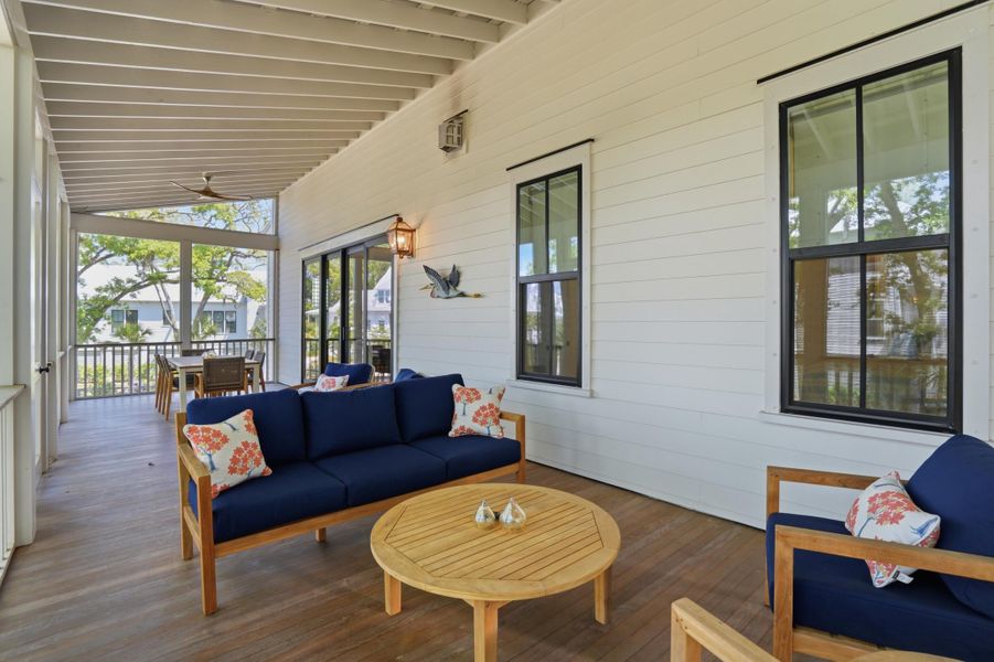 Exterior details and patio area of a home in , Johns Island (Image 3).