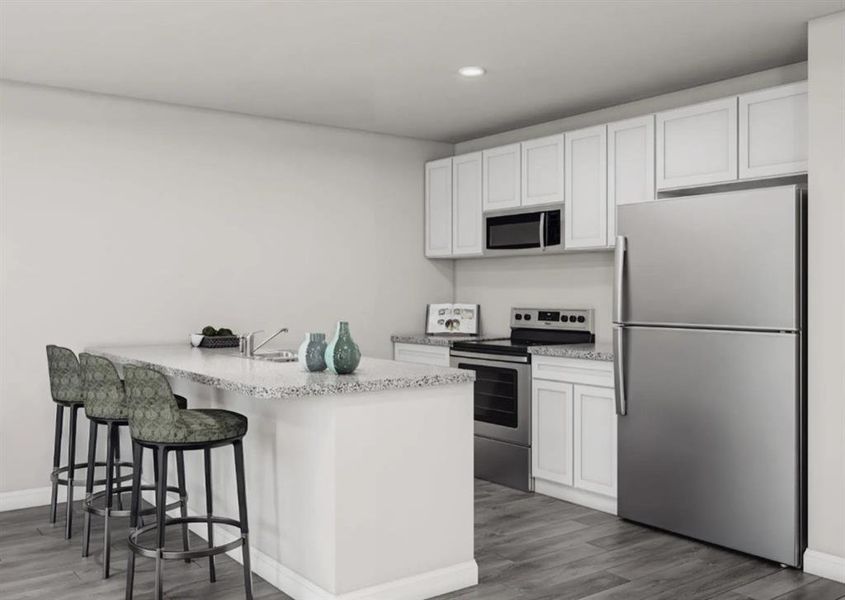 Furnished interior view inside a new home in Waterside at Cedar Creek, Abilene (Image 5).