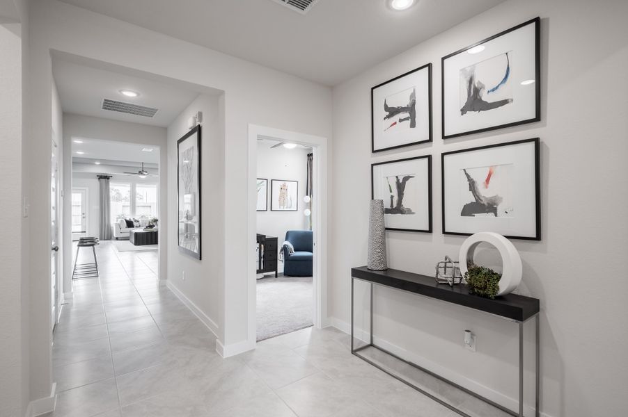 Representative furnished interior of a home built from the Caddo by Tri Pointe Homes in Mason Woods, Cypress (Image 38).