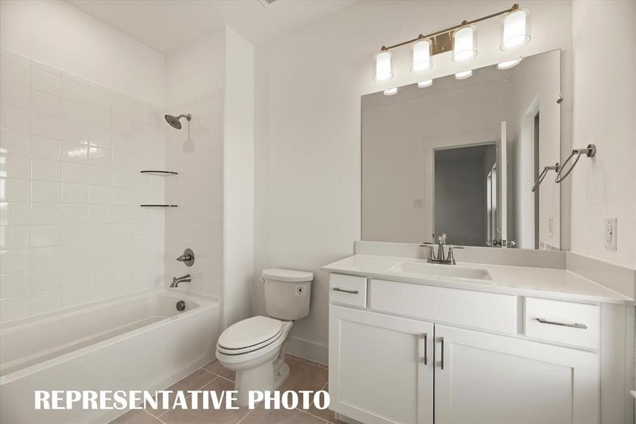 Your guests will love having their own private en suite bath!  REPRESENTATIVE PHOTO