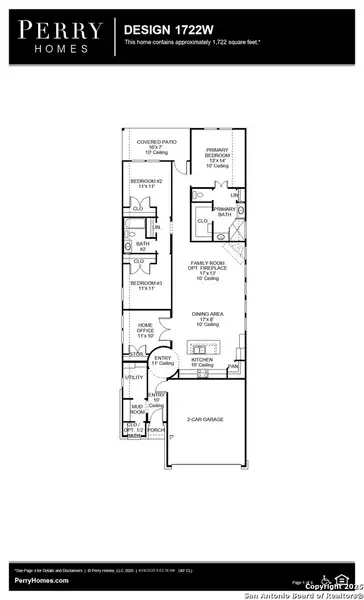 2D floor plan layout of this home in Veranda 40', San Antonio, TX (Image 5).