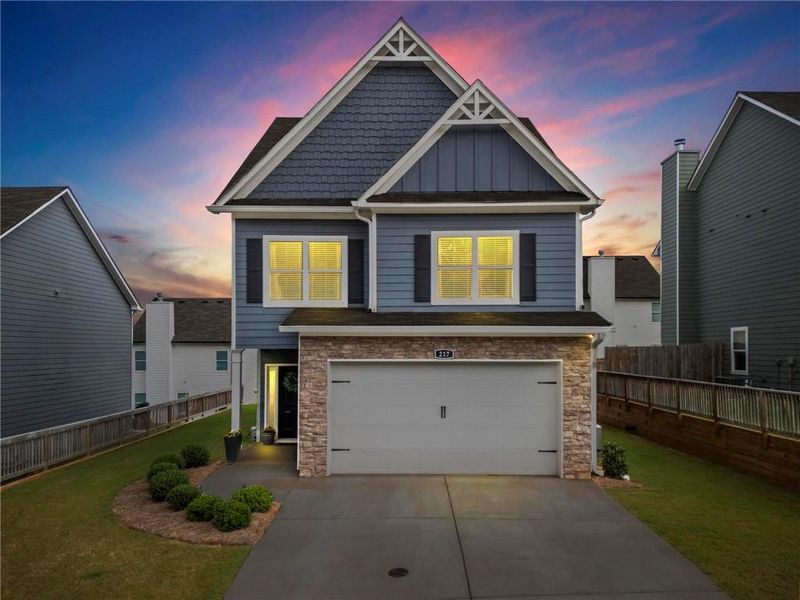 Front exterior of a new home in , Cartersville, GA, highlighting curb appeal (Image 19).