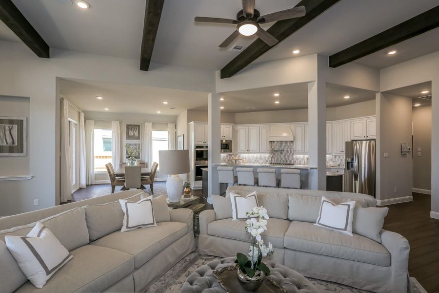 Furnished interior view inside a new home in Valencia: Hilltop Collection, Manvel (Image 14).