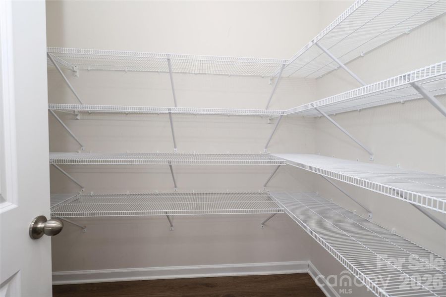 Spacious walk in pantry