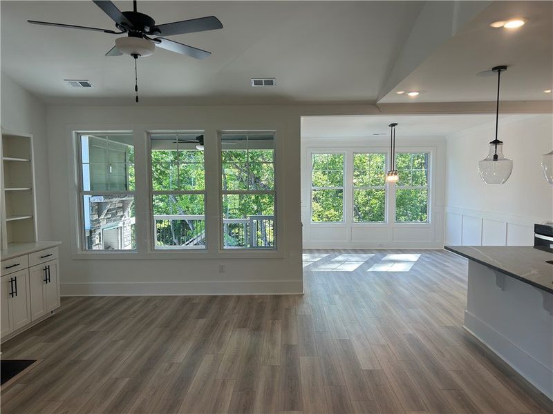 This airy open-concept space features expansive wi This airy open-concept space features expansive wi