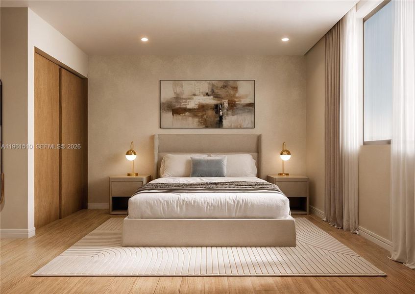 Furnished interior view inside a new home in , Miami (Image 8).