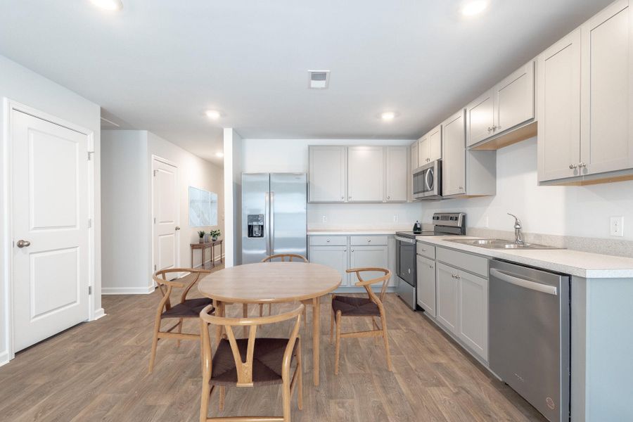 Furnished interior view inside a new home in Center Pointe, Santee (Image 5). Furnished interior view inside a new home in Center Pointe, Santee (Image 5).