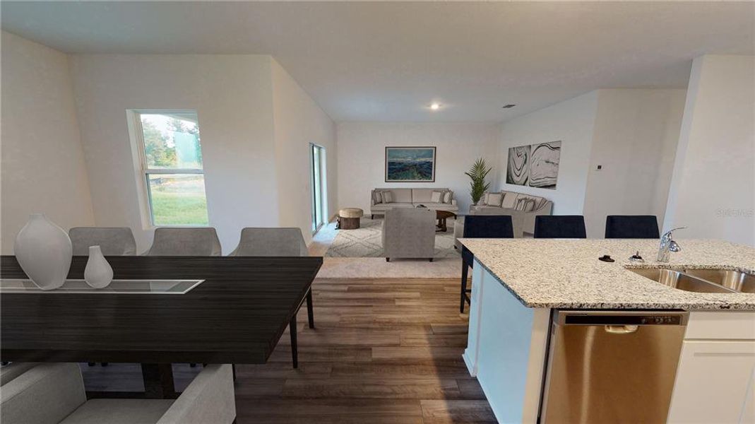 Furnished interior view inside a new home in Vista Walk, Dade City (Image 4).