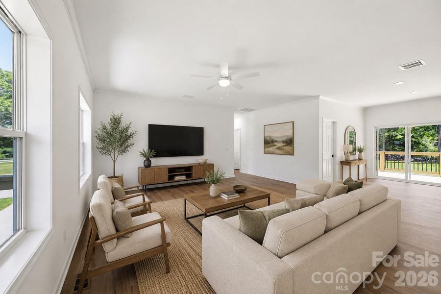 Furnished interior view inside a new home in , Newton (Image 4).