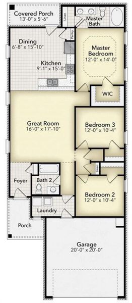 2D floor plan layout of this home in , Dickinson, TX (Image 3).