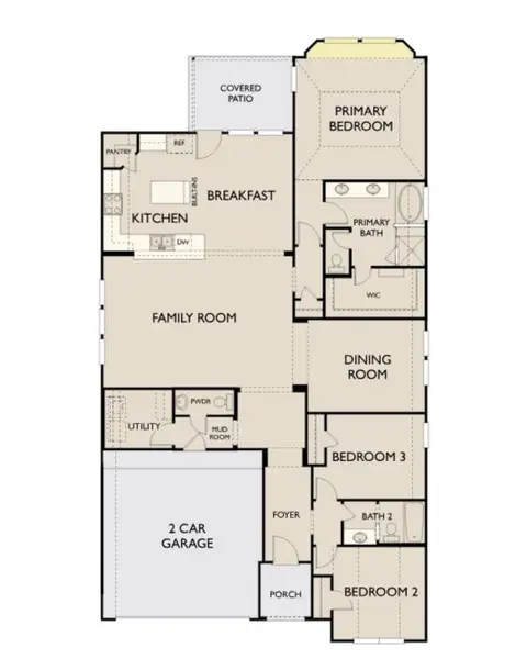 2D floor plan layout of this home in Cedar Pointe, Crosby, TX (Image 3).