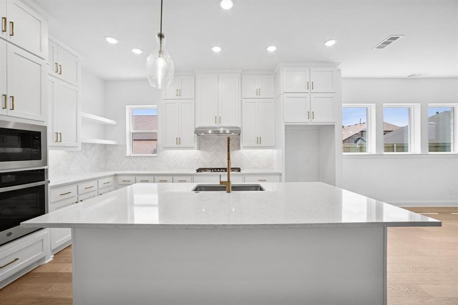 Furnished interior view inside a new home in Pecan Square - Gardens, Northlake (Image 10). Furnished interior view inside a new home in Pecan Square - Gardens, Northlake (Image 10).