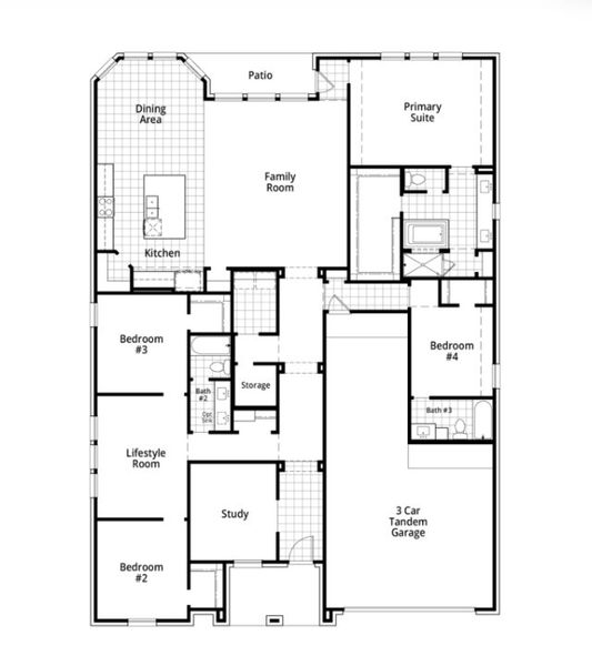 2D floor plan layout for the Fleetwood by Highland Homes in COLTON, Montgomery, TX (Image 8). 2D floor plan layout for the Fleetwood by Highland Homes in COLTON, Montgomery, TX (Image 8).