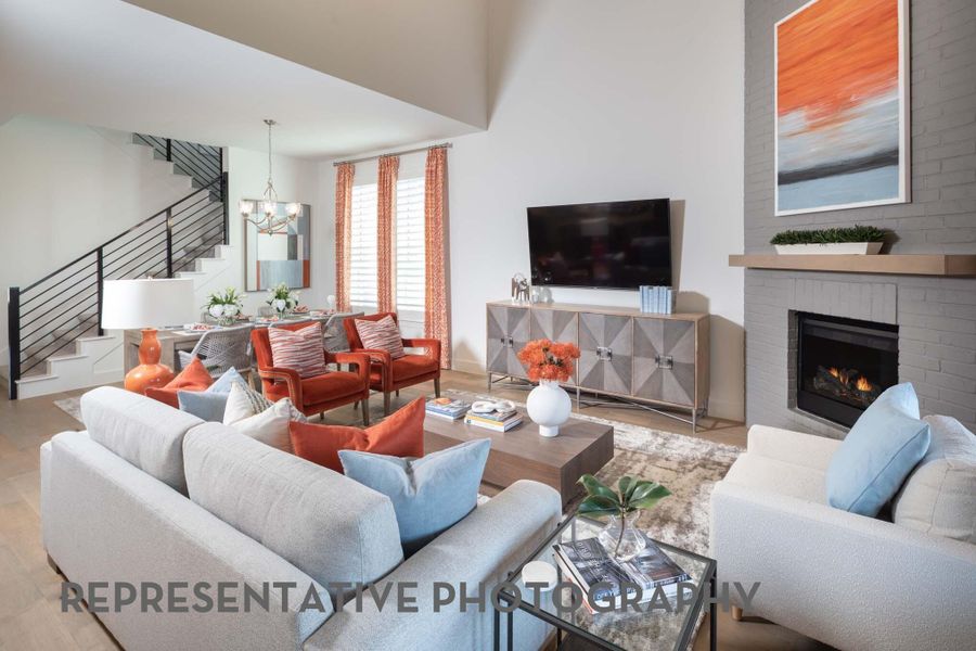Furnished interior view inside a new home in Elyson, Katy (Image 17).