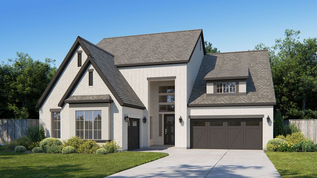 Representative exterior photo of a completed home built from the 534A by Britton Homes in Fields 60', Frisco, TX (Image 7). Representative exterior photo of a completed home built from the 534A by Britton Homes in Fields 60', Frisco, TX (Image 7).