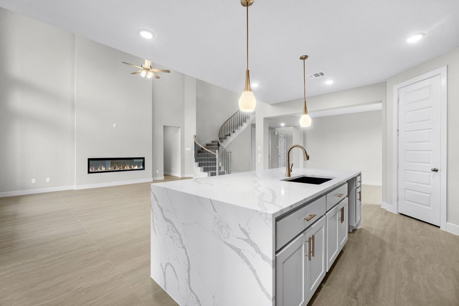 Furnished interior view inside a new home in Wolf Ranch, Georgetown (Image 6).