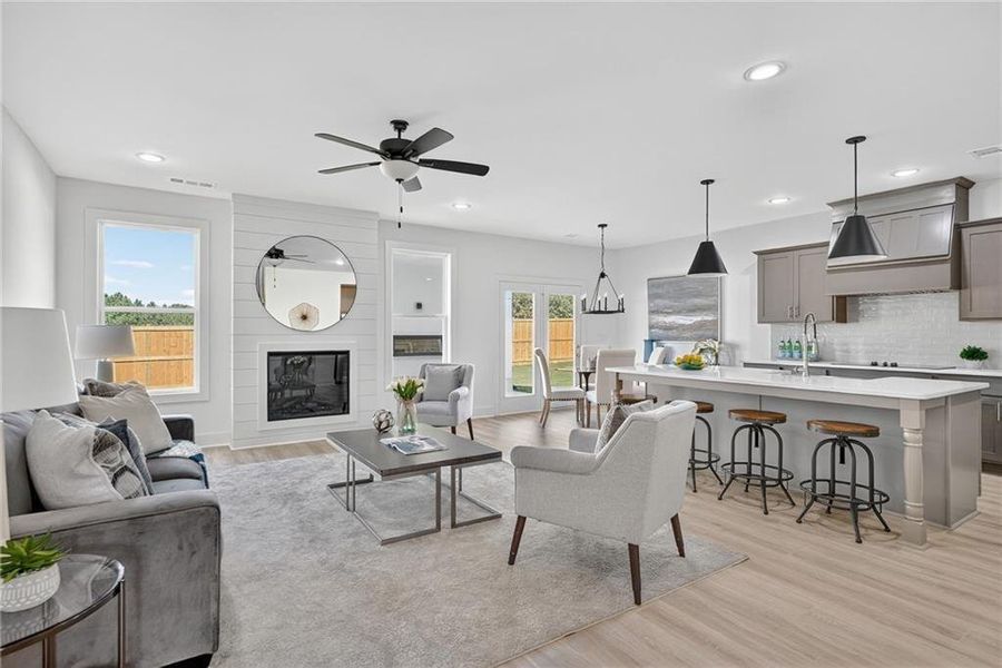 Furnished interior view inside a new home in , Buford (Image 9).